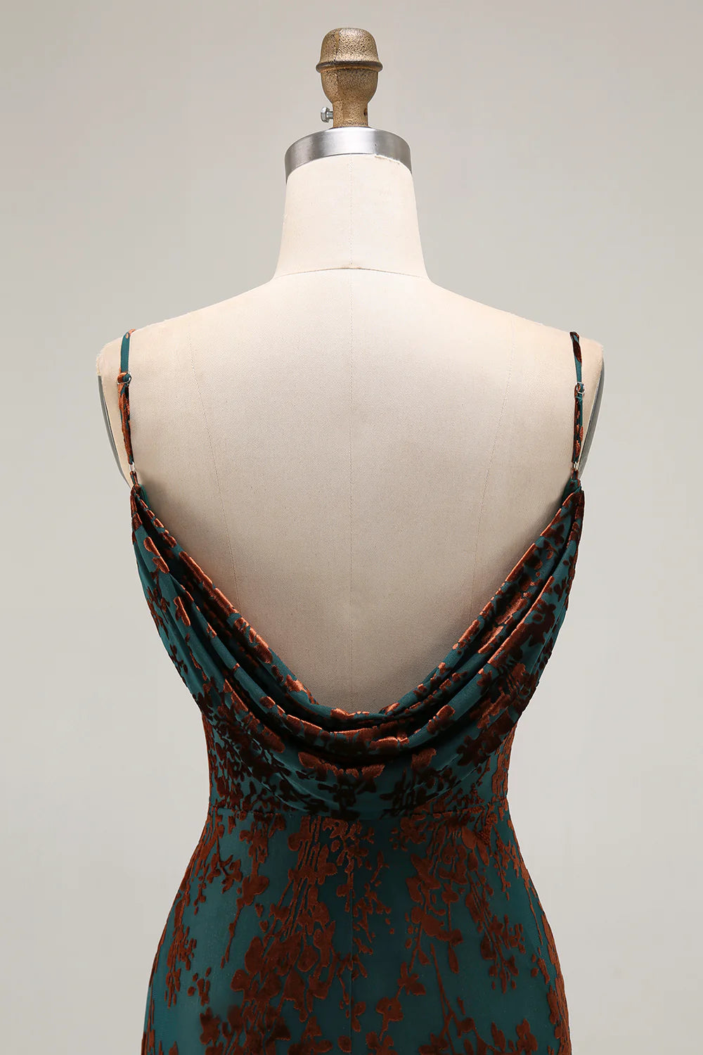 Dark Green Mermaid Velvet Long Wedding Guest Dress with Slit